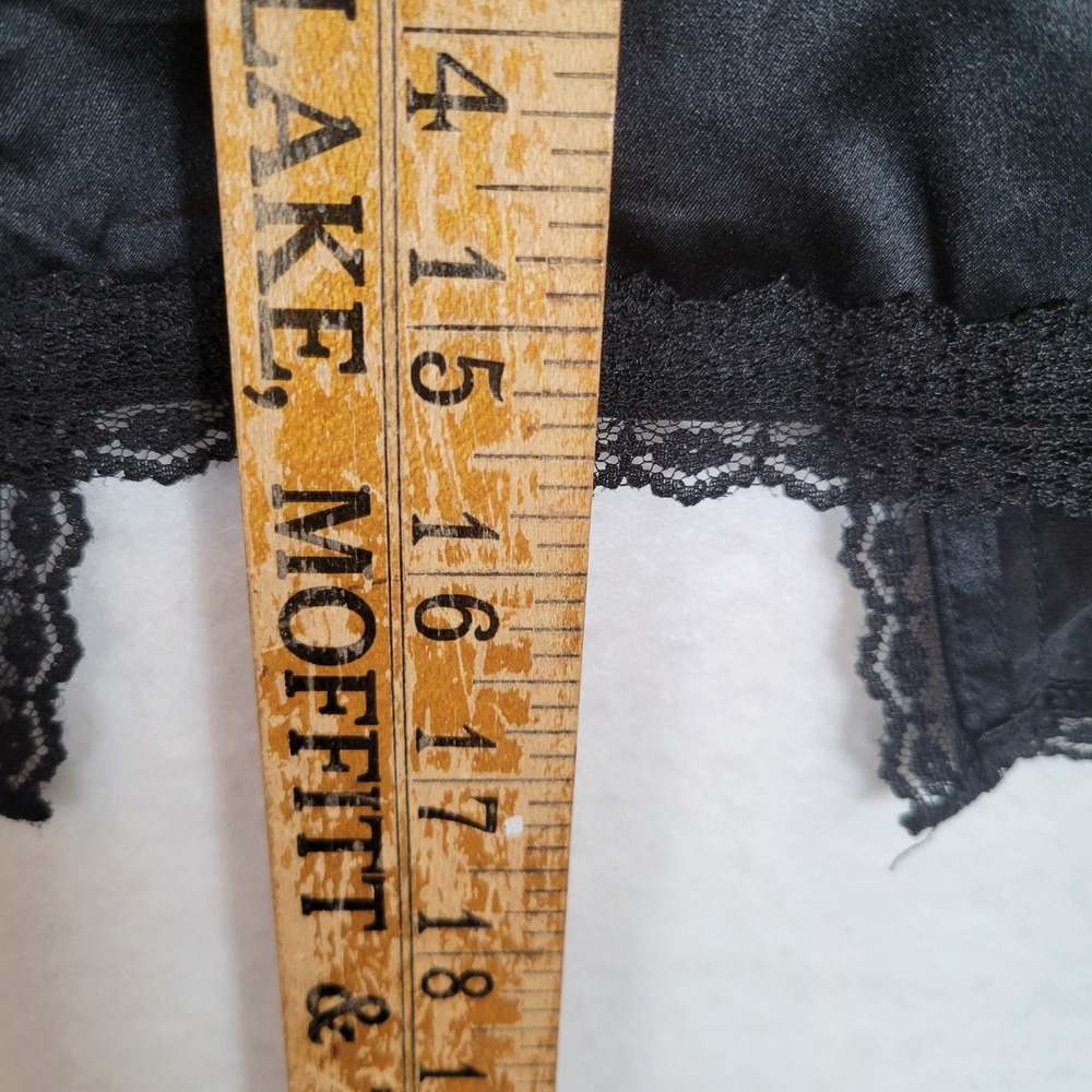 Reformation Women Lucinda Silk Lace Tie Front Blouse Top Size XSmall Black Witch - Picture 7 of 9